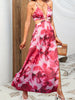 Floral Print Cut Out Cami Dress